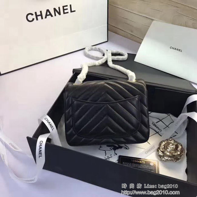 香奈兒CHANEL 升級版V線1115進口小羊皮全新經典單肩斜挎鏈條包 DSC1505